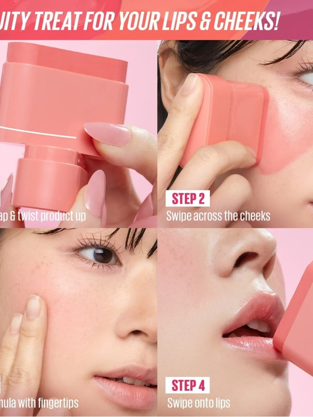 Kaja Dewy Bar Grapefruit Gelato Hydrating Cheek and Lip Balm Multi-stick 🆕